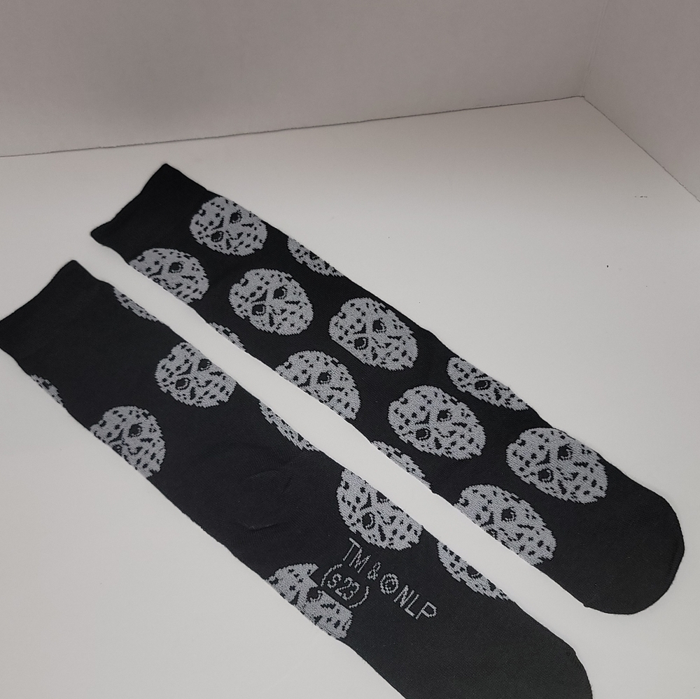 Jason Voorhees hockey mask themed socks - Friday the 13th horror movie